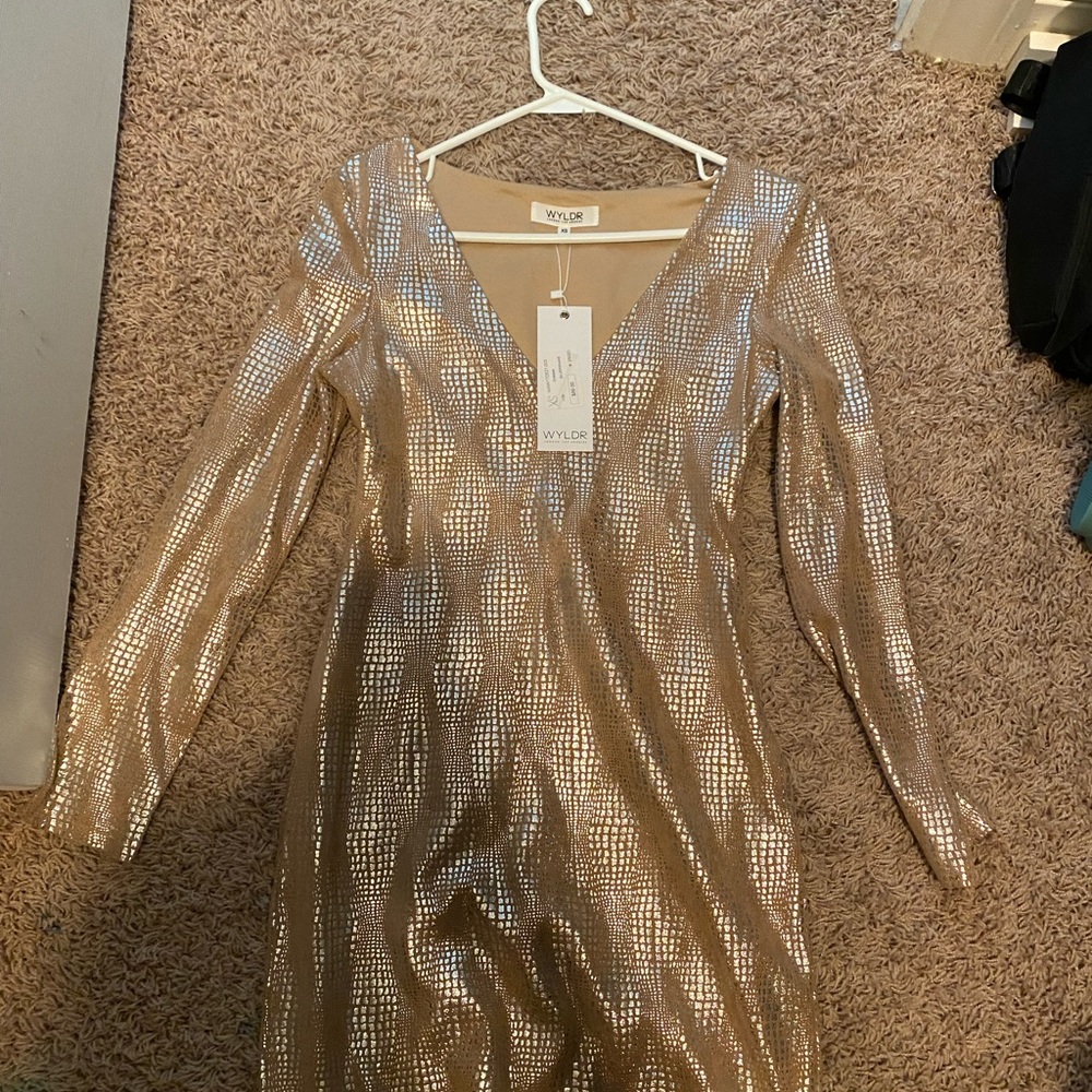 NEW WITH TAGS. Adorable sleeved dress. Perfect for fall and winter.